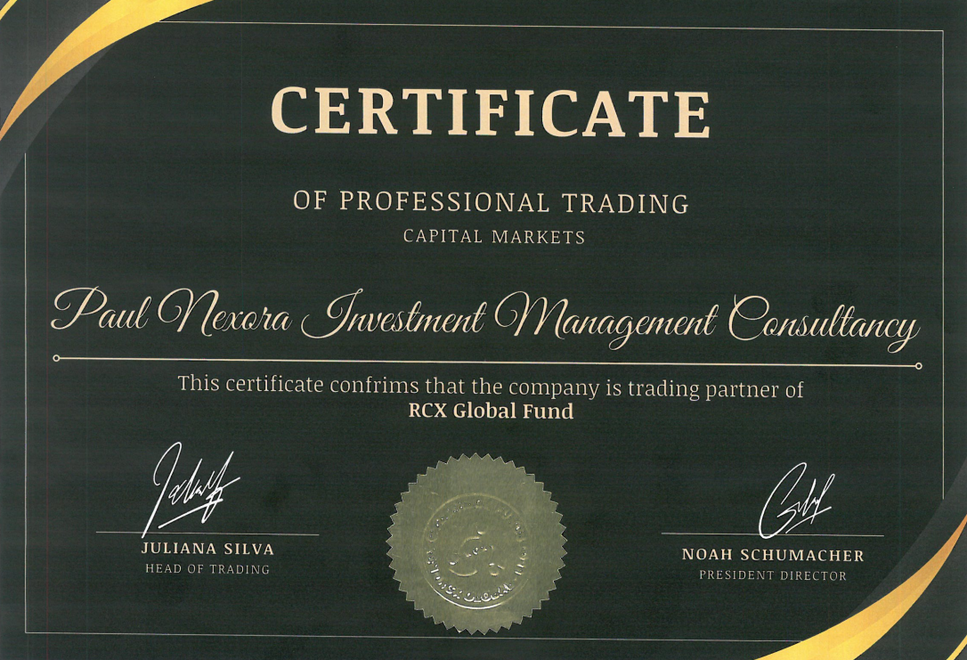 RCX Global Fund: Professional Trading Certificate in Capital Markets